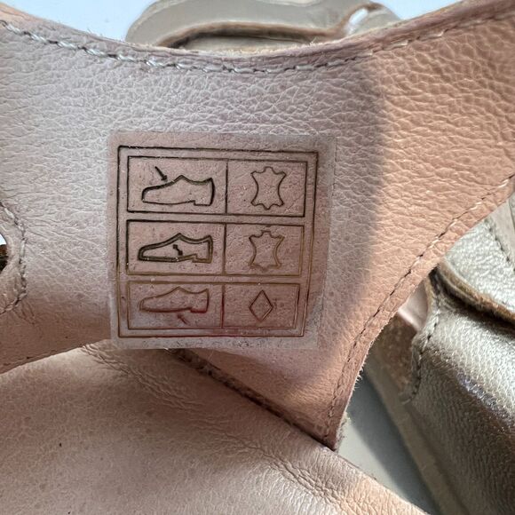 Wanda Panda Tamina Sandals Gold Metallic Adjustable Straps Women's 38 US 7 - 7.5 - Picture 12 of 12